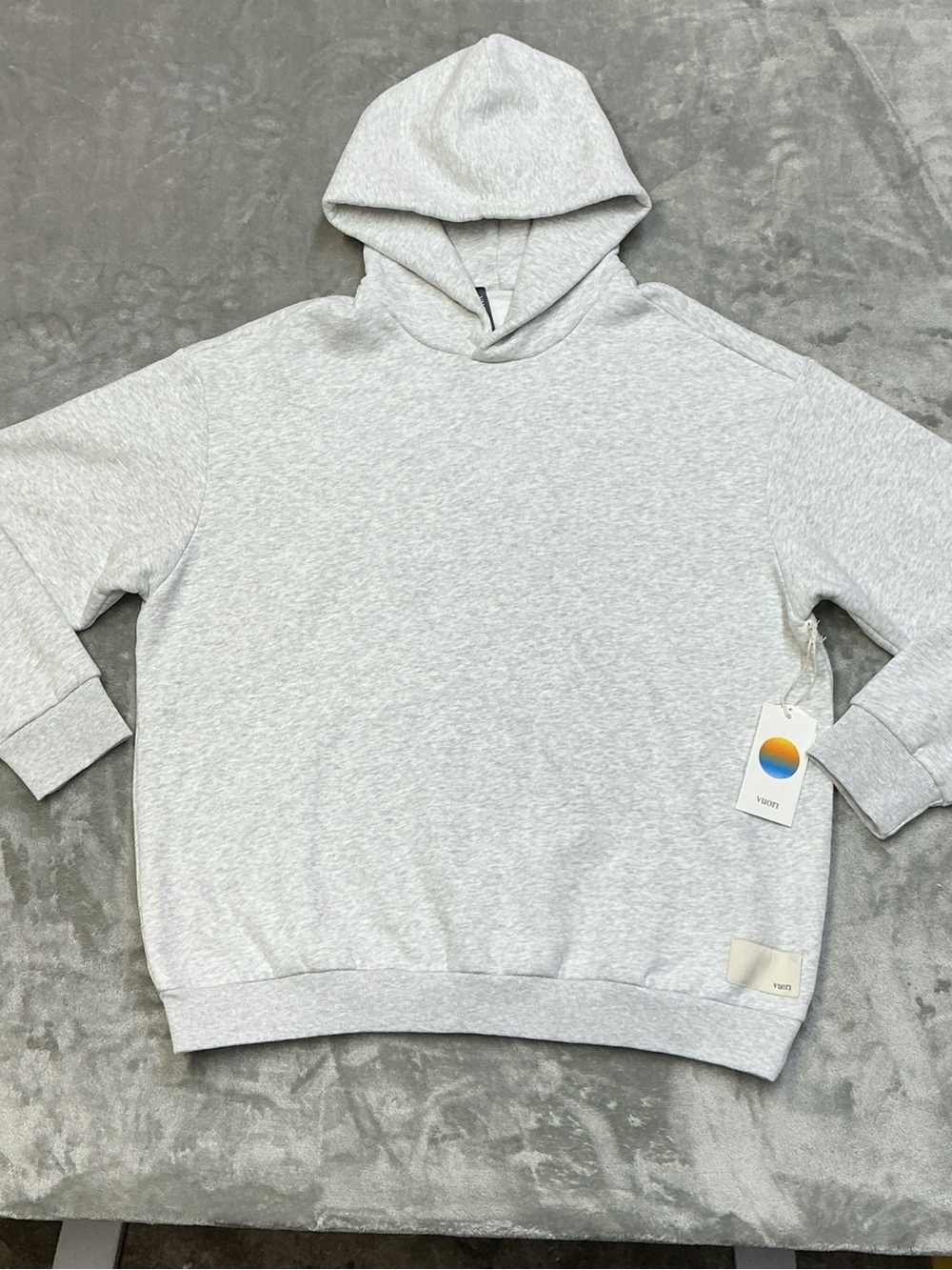Vuori Restore Oversized Hoodie Women’s Large Pale Grey Heather Casual comfort